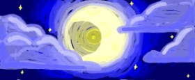 Drawing of Moon by uwu