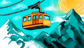Хранительница の ケーブルカー の絵