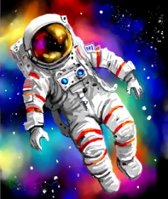 Рисунок на тему «Космонавт» — автор: Яandi