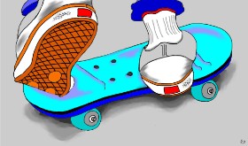 Flowerpot の スケートボード の絵