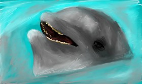 Mia の イルカ の絵