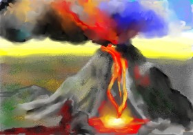 Abbie の 火山 の絵
