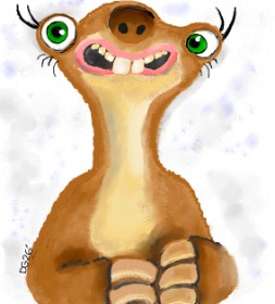 GreyhoundMama の ナマケモノ の絵