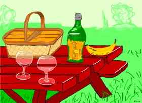 Drawing of Picnic by Rosstheartist