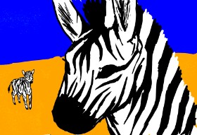Zebra-Zeichnung von Peppa