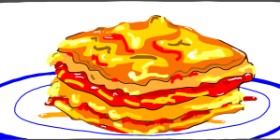 Drawing of Lasagna by Swimmer