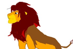 Drawing of Simba (Lion King) by lessafjks