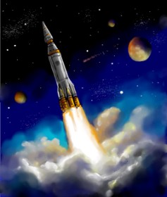 Рисунок на тему «Ракета» — автор: Яandi
