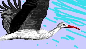 Sam の コウノトリ の絵