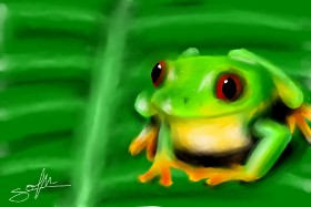 Рисунок на тему «Лягушка» — автор: Sophie_draw24