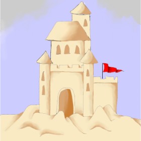 Sandburg-Zeichnung von Kunal