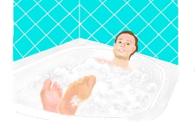 GJP の バスタブ の絵