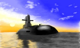 Humo de copal の 潜水艦 の絵