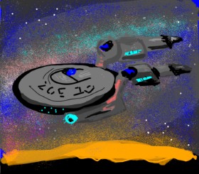 ℤ𝕠𝕖𝕏 の 宇宙船 の絵
