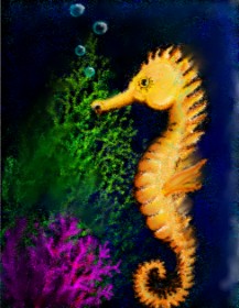 Drawing of Seahorse by 🌌Mom💕E🌌