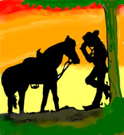 Not.Old.Train の カウボーイ の絵