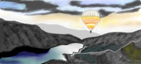 Çhåching の 熱気球 の絵