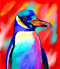 GreyhoundMama の ペンギン の絵