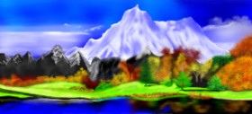 Drawing of Mountain by Çhåching