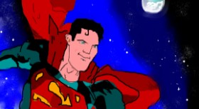 Drawing of Superman by farah