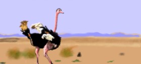 Çhåching の ダチョウ の絵