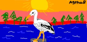 Astha の コウノトリ の絵