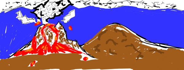 Рисунок на тему «Вулкан» — автор: BUDDERlegacy