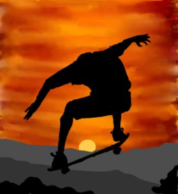 Joze の スケートボード の絵