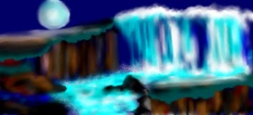 Drawing of Waterfall by Kim