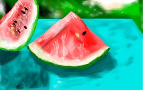 Effulgent Emerald の スイカ の絵