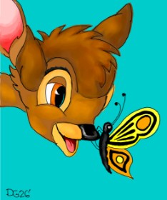 Drawing of Bambi by GreyhoundMama