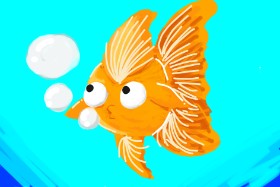 blah の 金魚 の絵