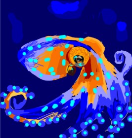 13 year old artist の イカ の絵