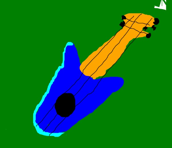 Drawing of Guitar by Wolf