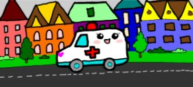 Drawing of Ambulance by Arya