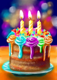 Drawing of Birthday cake by ⋆su⋆vinci彡