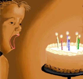 Joze の 誕生日ケーキ の絵