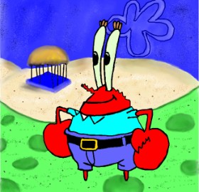 Drawing of Mr. Krabs (spongebob) by ELLE