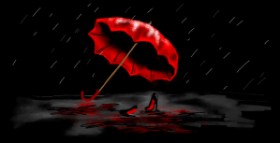 Drawing of Umbrella by Eclat de Lune