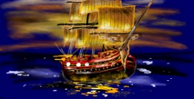 Drawing of Boat by Eclat de Lune