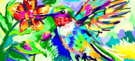 Zigzag の ハチドリ の絵