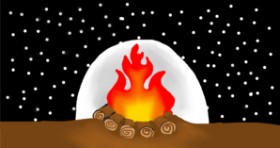 Rosie の キャンプファイヤー の絵