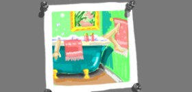 chipichipi chapachapa の バスタブ の絵
