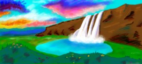 Рисунок на тему «Водопад» — автор: shiNIN