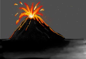Erin Reuben の 火山 の絵