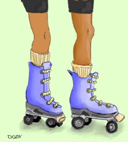 GreyhoundMama の ローラースケート の絵