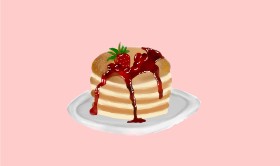 Drawing of Pancakes by Lahari