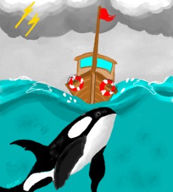 GreyhoundMama の クジラ の絵
