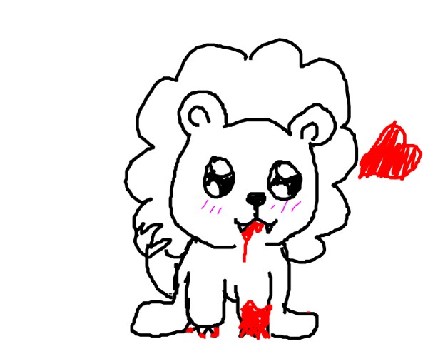 Drawing of Lion by Cinnamon roll