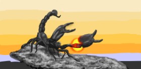 Skorpion-Zeichnung von Humo de copal